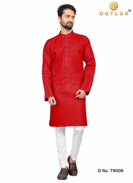 Red Colour Outluk 79 Fancy Ethnic Wear Kurta With Pajama Collection 79006